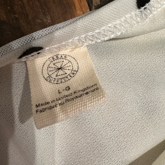 Urban Outfitters Strapless White Dress with Black Polka Dots - Picture 2 of 4